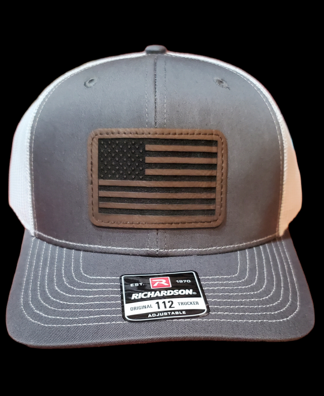 Richardson 112 Hat - with laser engraved American Flag patch